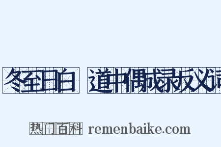 冬至日白霫道中偶成录反义词是什么意思的图片